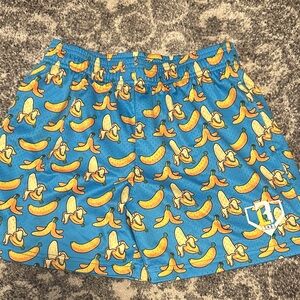 Baseball lifestyle 101 Kids Blue Banana Print Athletic Shorts